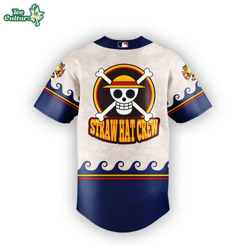 New York Yankees x One Piece Straw Hat Crew Jersey
