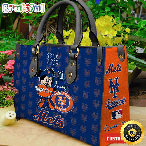 New York Mets Minnie Women Leather Hand Bag