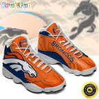 Nfl Denver Broncos Orange Air Jordan 13 Sneaker Shoes