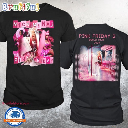 Nicki Minaj Pink Friday 2 Tour T Shirt, Nicki Minaj World Tour Shirt, Pink Friday 2 World Tour Shirt