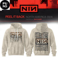 Nine Inch Nails Peel It Back Tour 2026 Beige Hoodie T-Shirt