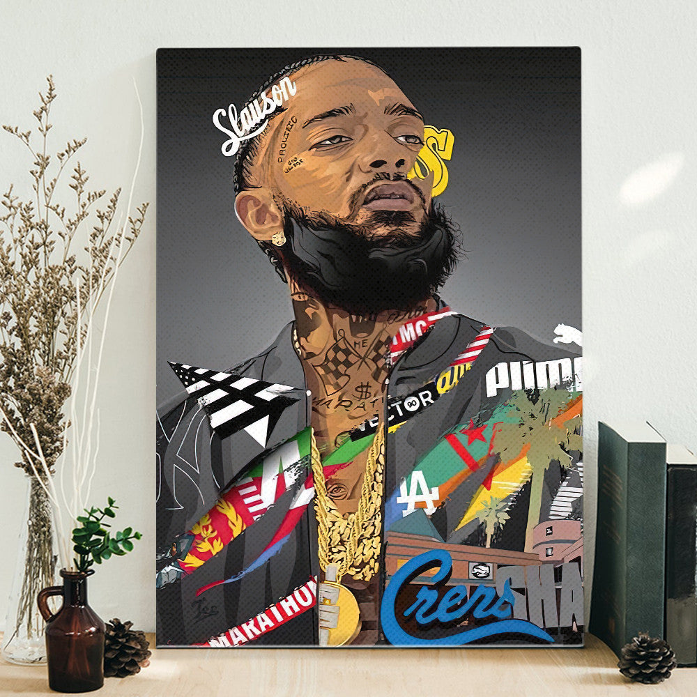 Nipsey Hussle Slauson Avenue Hip Hop 90s Poster Canvas