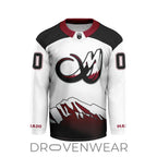 Nll Colorado Mammoth Personalized Black V-shaped Hockey Jersey Design