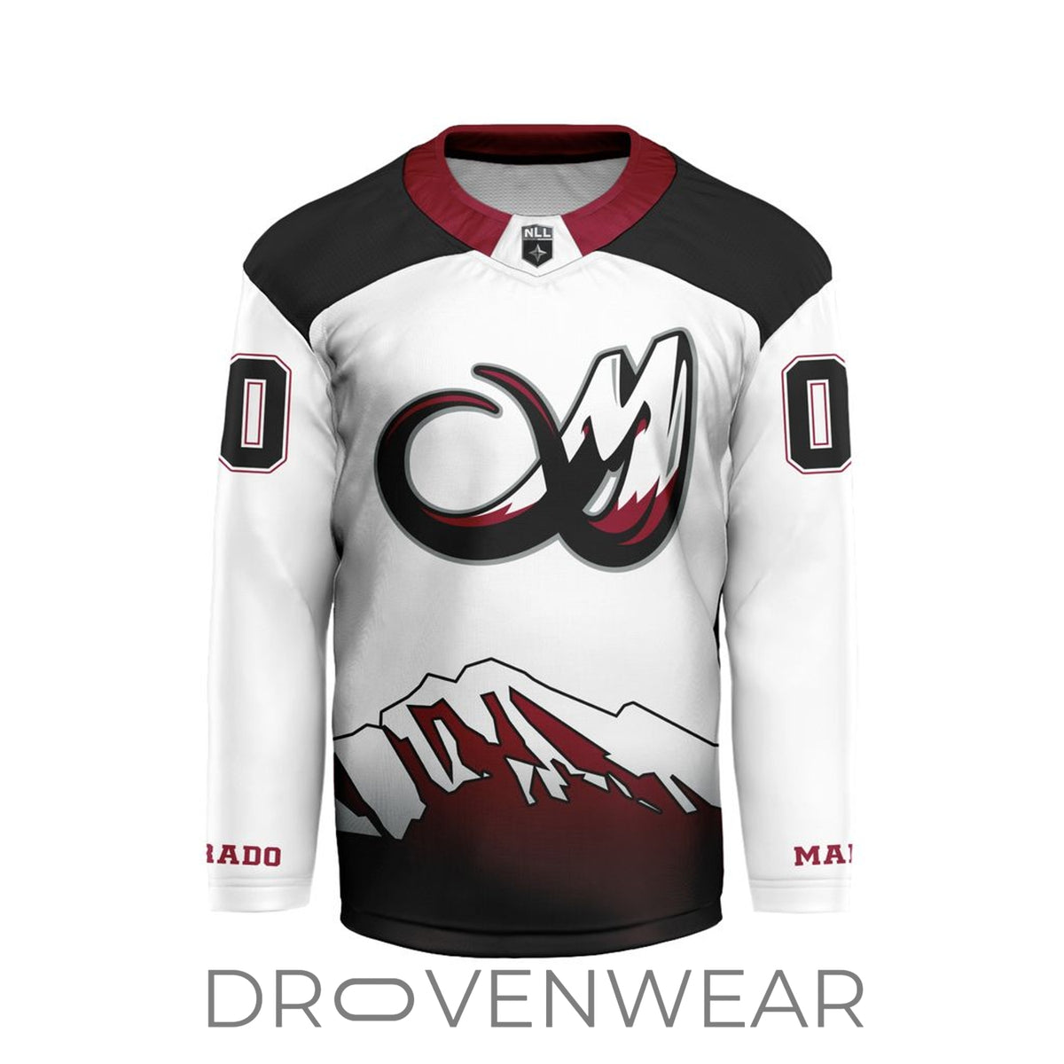 Nll Colorado Mammoth Personalized Black V-shaped Hockey Jersey Design