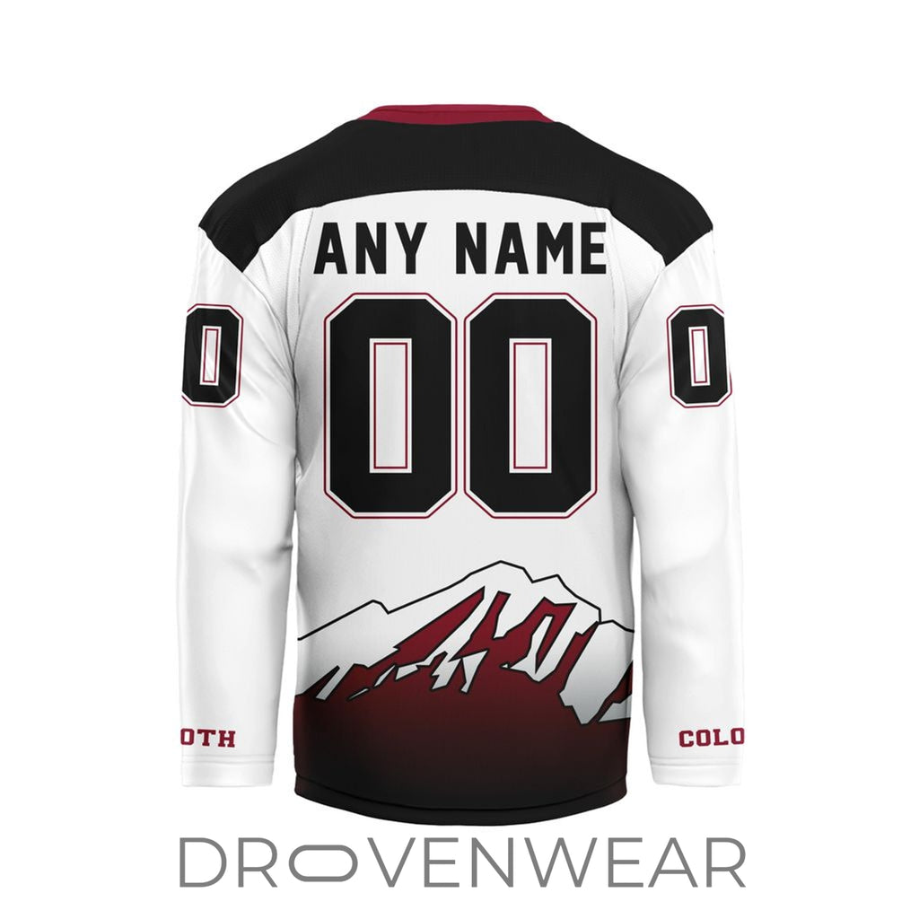 Nll Colorado Mammoth Personalized Black V-shaped Hockey Jersey Design