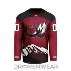 Nll Colorado Mammoth Personalized Maroon V-shaped Hockey Jersey Design