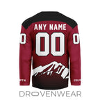 Nll Colorado Mammoth Personalized Maroon V-shaped Hockey Jersey Design