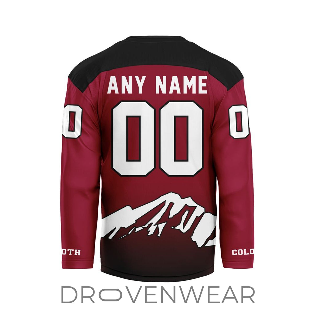 Nll Colorado Mammoth Personalized Maroon V-shaped Hockey Jersey Design