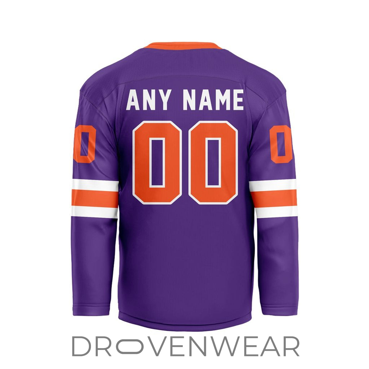 Nll Halifax Thunderbirds Personalized Purple V-shaped Hockey Jersey Design
