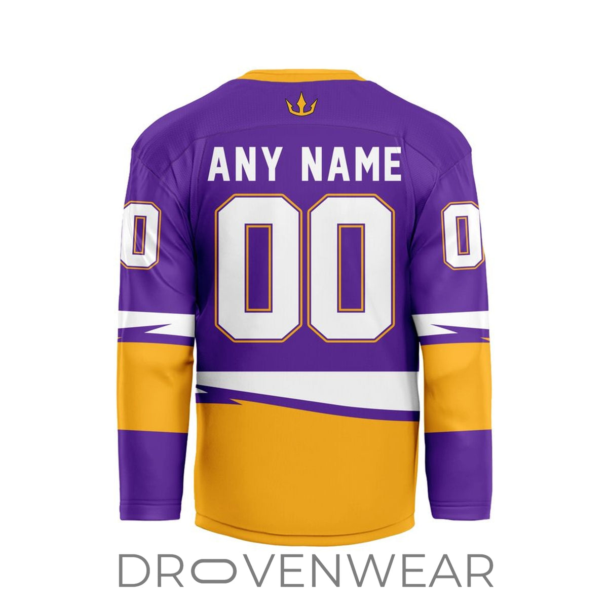 Nll San Diego Seals Personalized Purple V-shaped Hockey Jersey Design