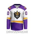 Nll San Diego Seals Personalized White V-shaped Hockey Jersey Design