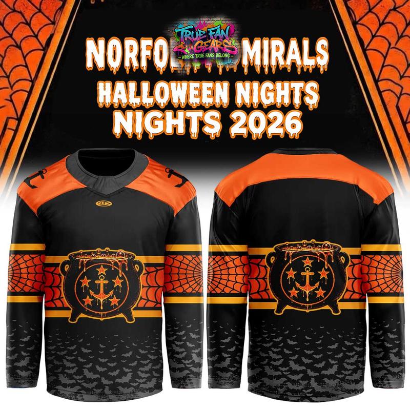 Norfolk Admirals Halloween Night 2026 Limited Edition Hockey Jersey