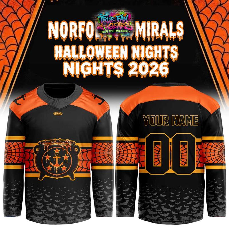 Norfolk Admirals Halloween Night 2026 Limited Edition Hockey Jersey