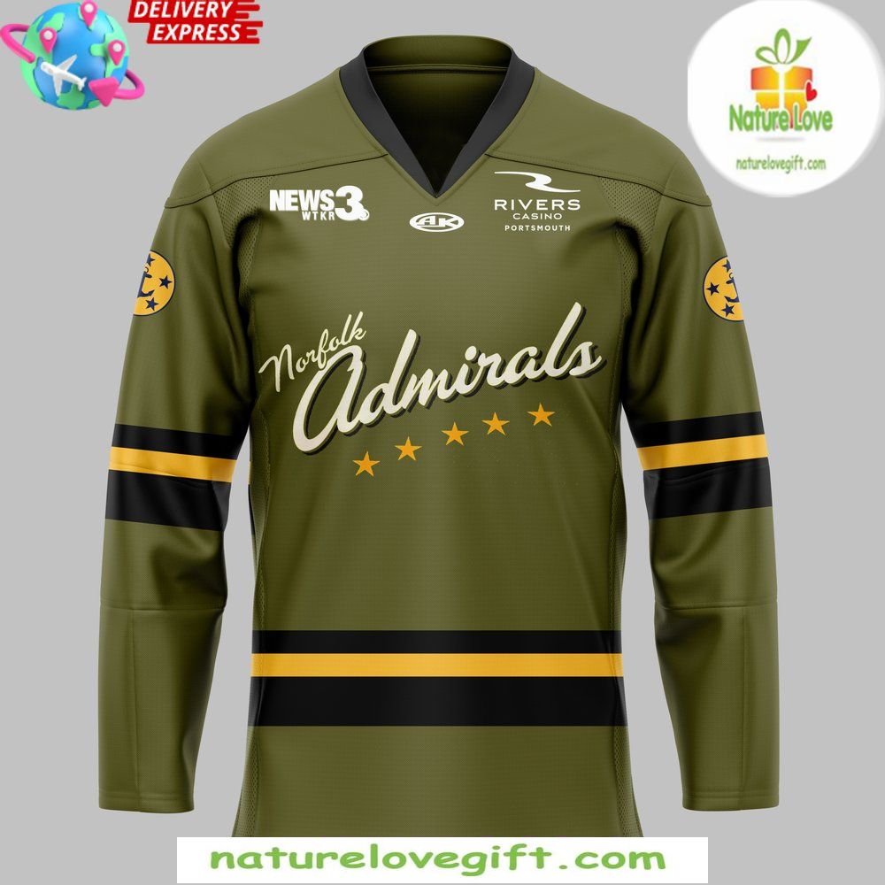Military Hockey Jersey Norfolk Admirals Appreciation Special