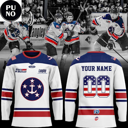 Norfolk Admirals Our Military Appreciation 2026 Personalized Hockey Jersey