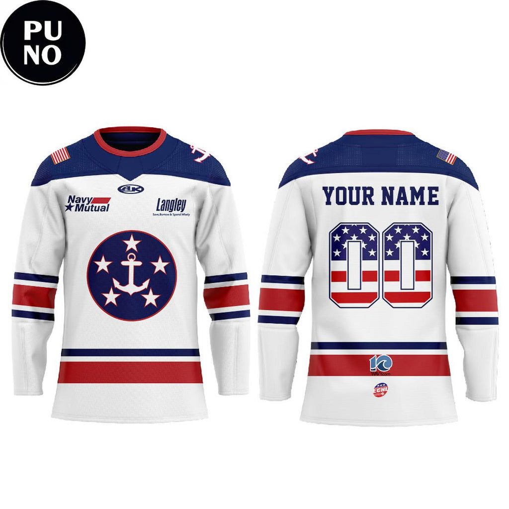 Norfolk Admirals Our Military Appreciation 2026 Personalized Hockey Jersey