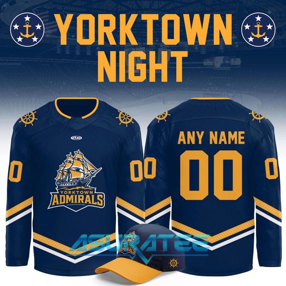 Norfolk Admirals Yorktown Night 2026 Special Hockey Jersey