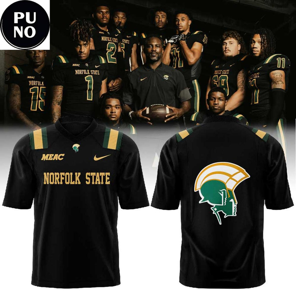 Norfolk State Spartans Dark Mode Season 2026 Personalized Football Jersey