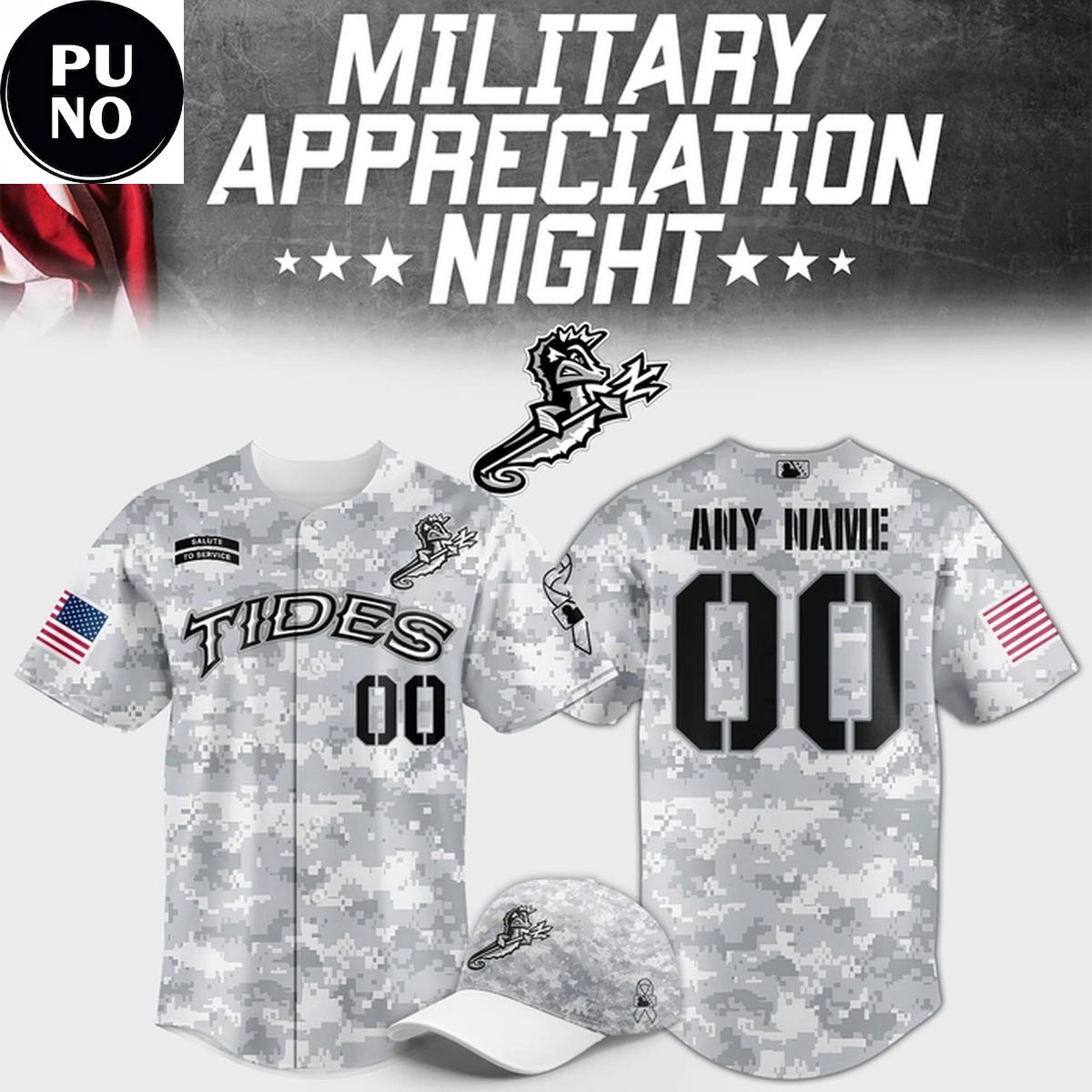Norfolk Tides Military Appreciation Night 2026 Personalized Baseball Jersey