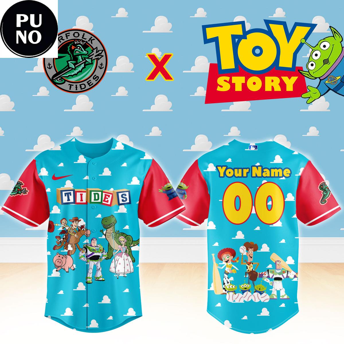 Norfolk Tides x Toy Story Night 2026 Personalized Baseball Jersey