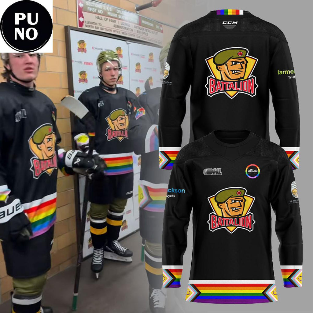 North Bay Battalion x Diversity, Equity & Inclusion Night 2026 Personalized Hockey Jersey