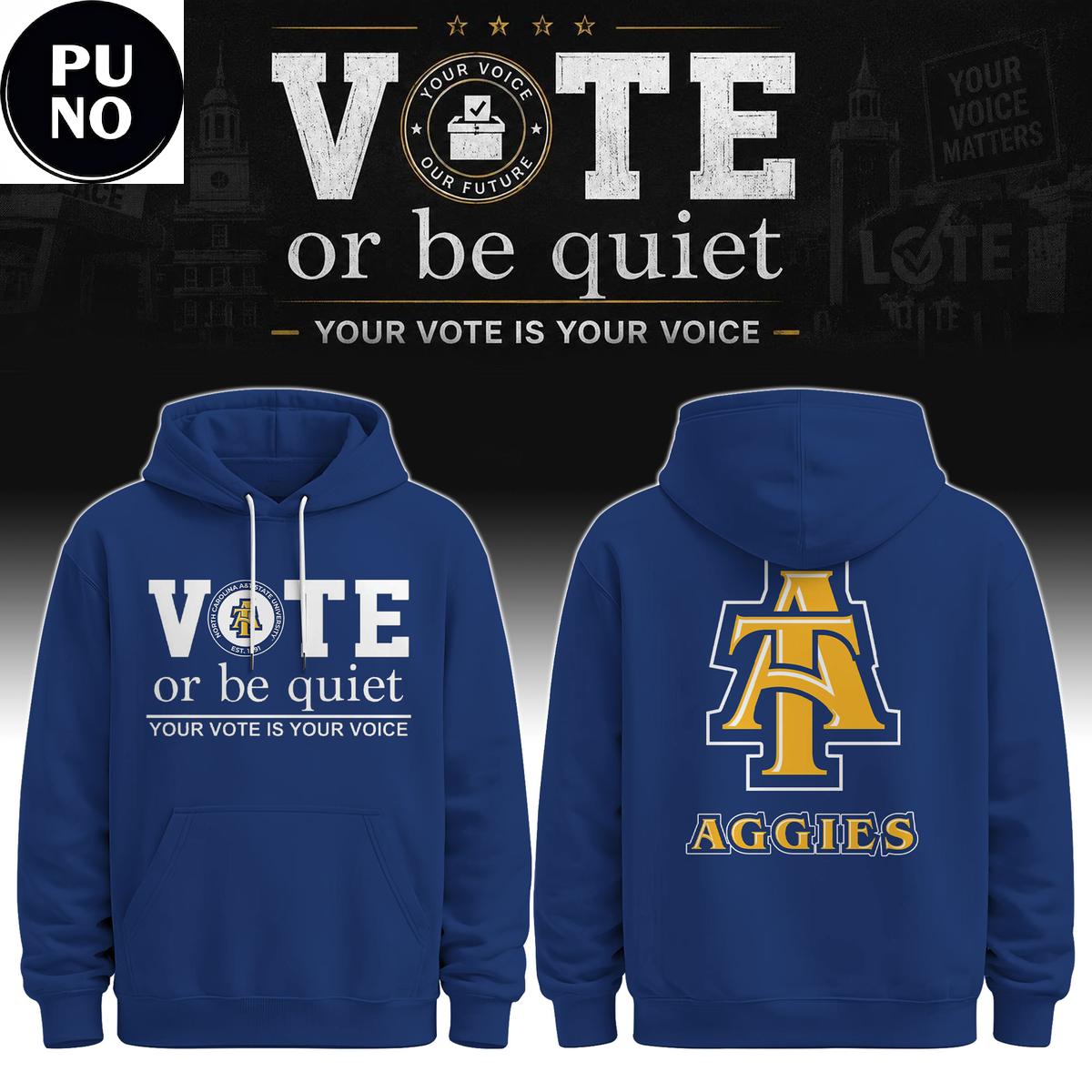 North Carolina A&T Aggies Vote Your Voice 2026 Hoodie T-Shirt