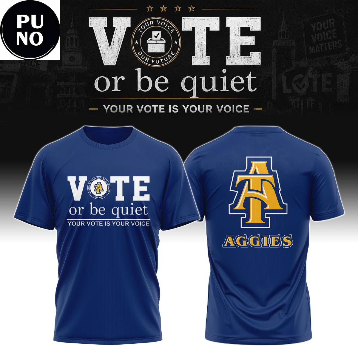 North Carolina A&T Aggies Vote Your Voice 2026 Hoodie T-Shirt