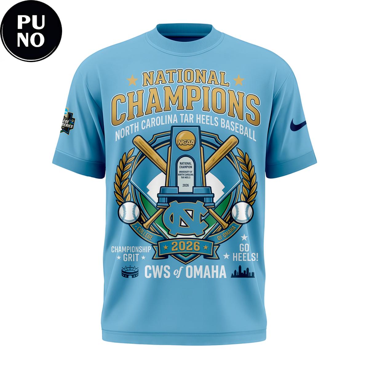 North Carolina Tar Heels 2026 College World Series Champions Mascot Hoodie T-Shirt