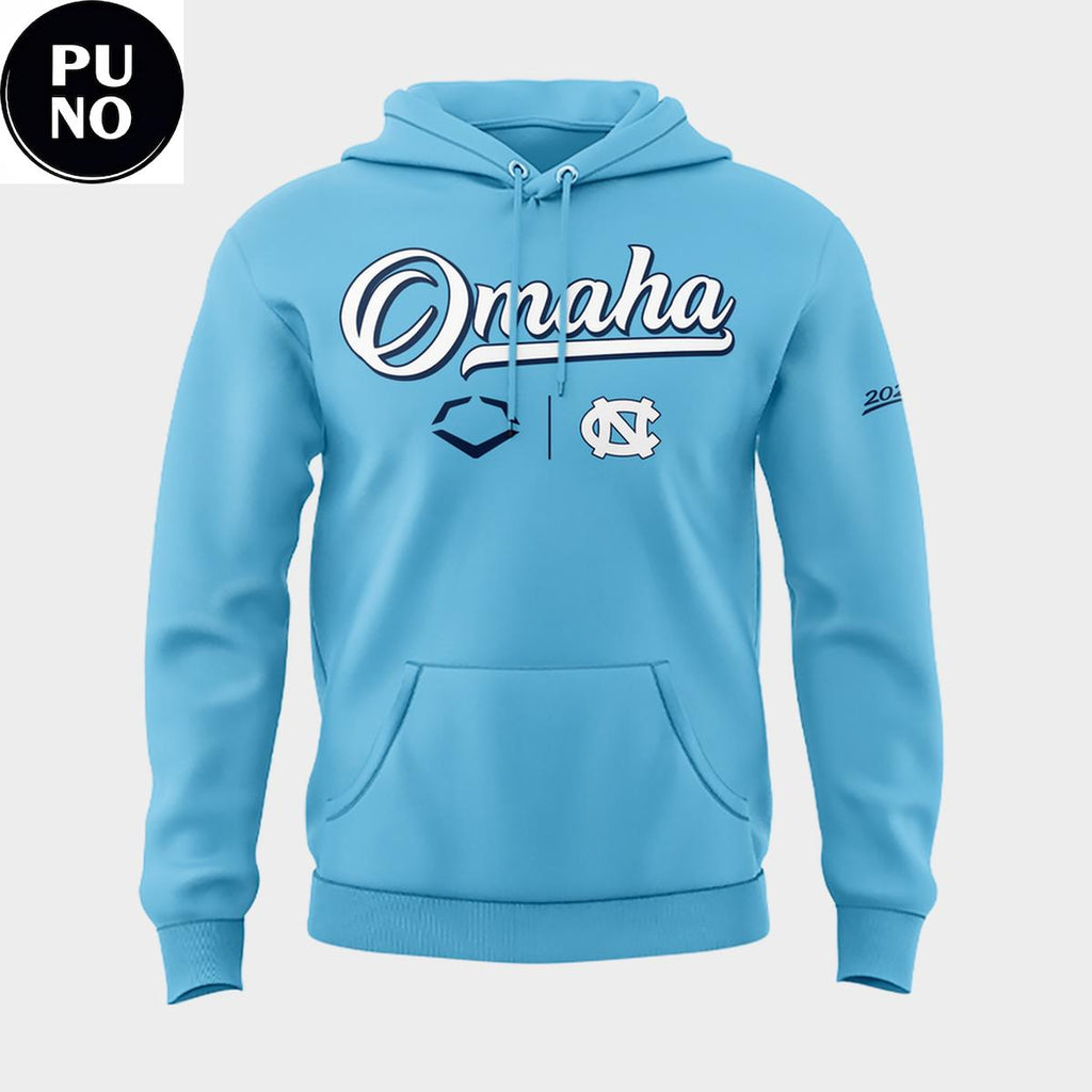 North Carolina Tar Heels x EvoShield 2026 Baseball College World Series Omaha Hoodie T-Shirt