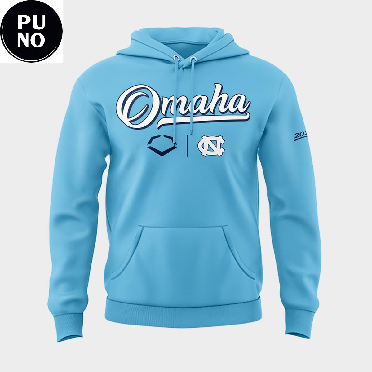 North Carolina Tar Heels x EvoShield 2026 Baseball College World Series Omaha Hoodie T-Shirt