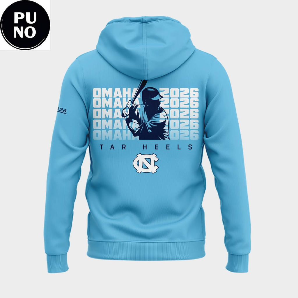 North Carolina Tar Heels x EvoShield 2026 Baseball College World Series Omaha Hoodie T-Shirt
