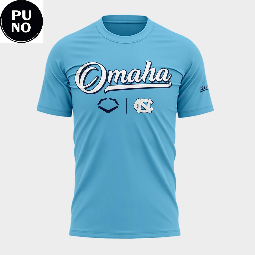 North Carolina Tar Heels x EvoShield 2026 Baseball College World Series Omaha Hoodie T-Shirt