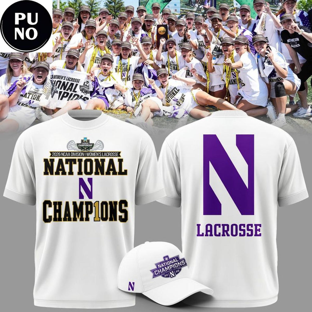 Northwestern Wildcats 2026 NCAA Women’s Lacrosse National Champions T-shirt
