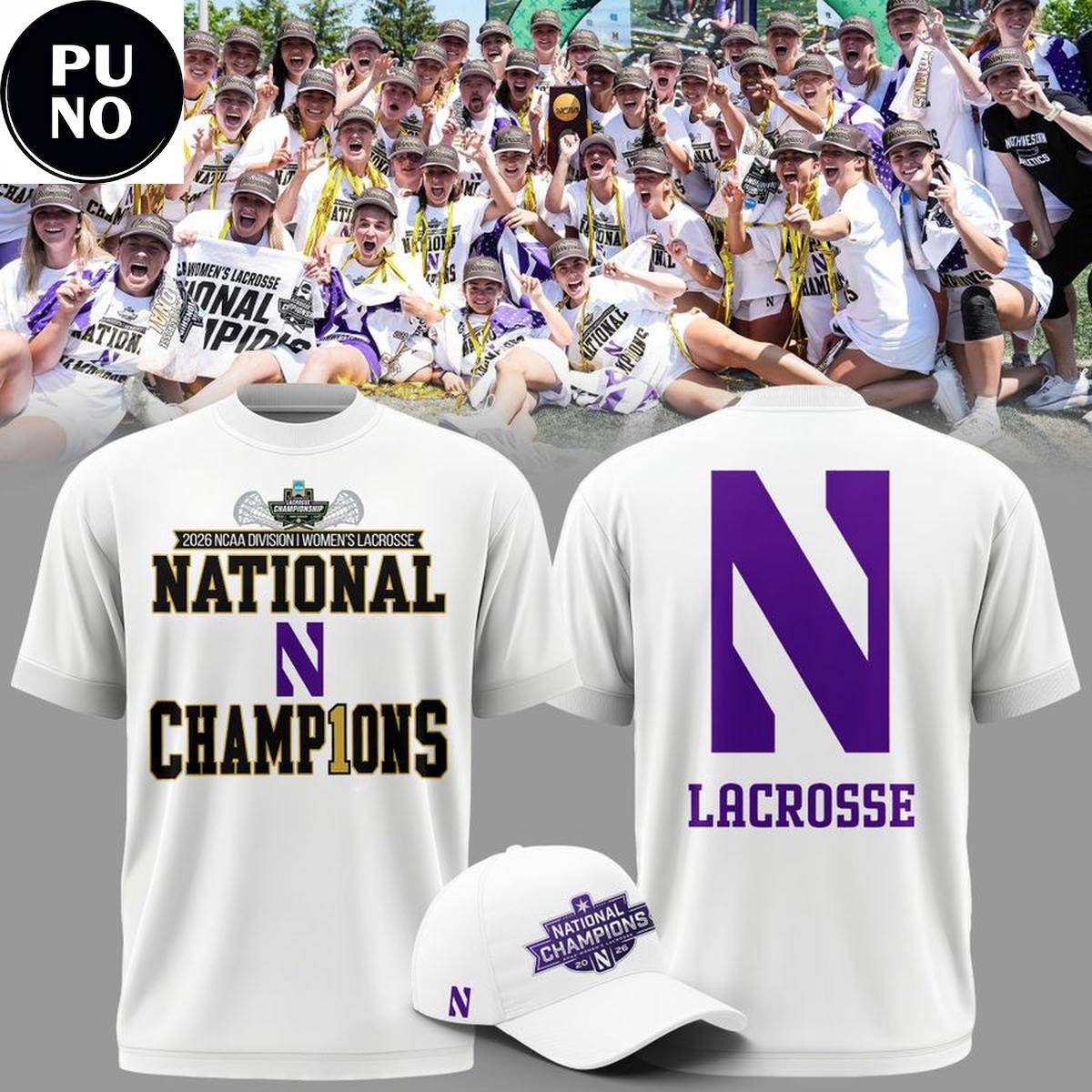 Northwestern Wildcats 2026 NCAA Women’s Lacrosse National Champions T-shirt