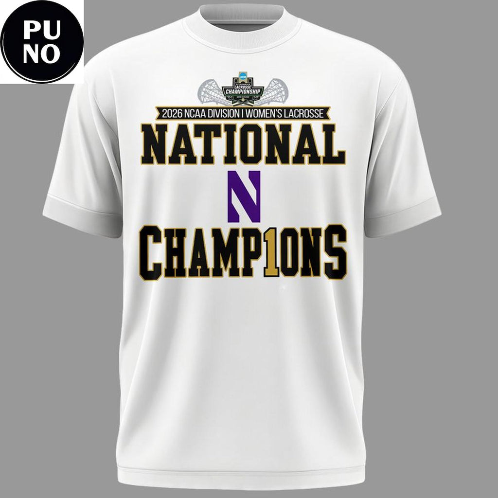 Northwestern Wildcats 2026 NCAA Women’s Lacrosse National Champions T-shirt