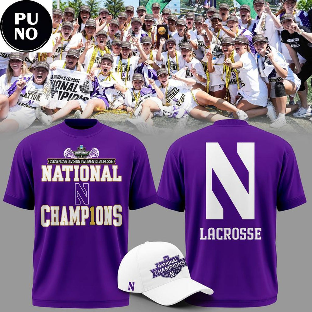 Northwestern Wildcats 2026 NCAA Women’s Lacrosse National Champions T-shirt