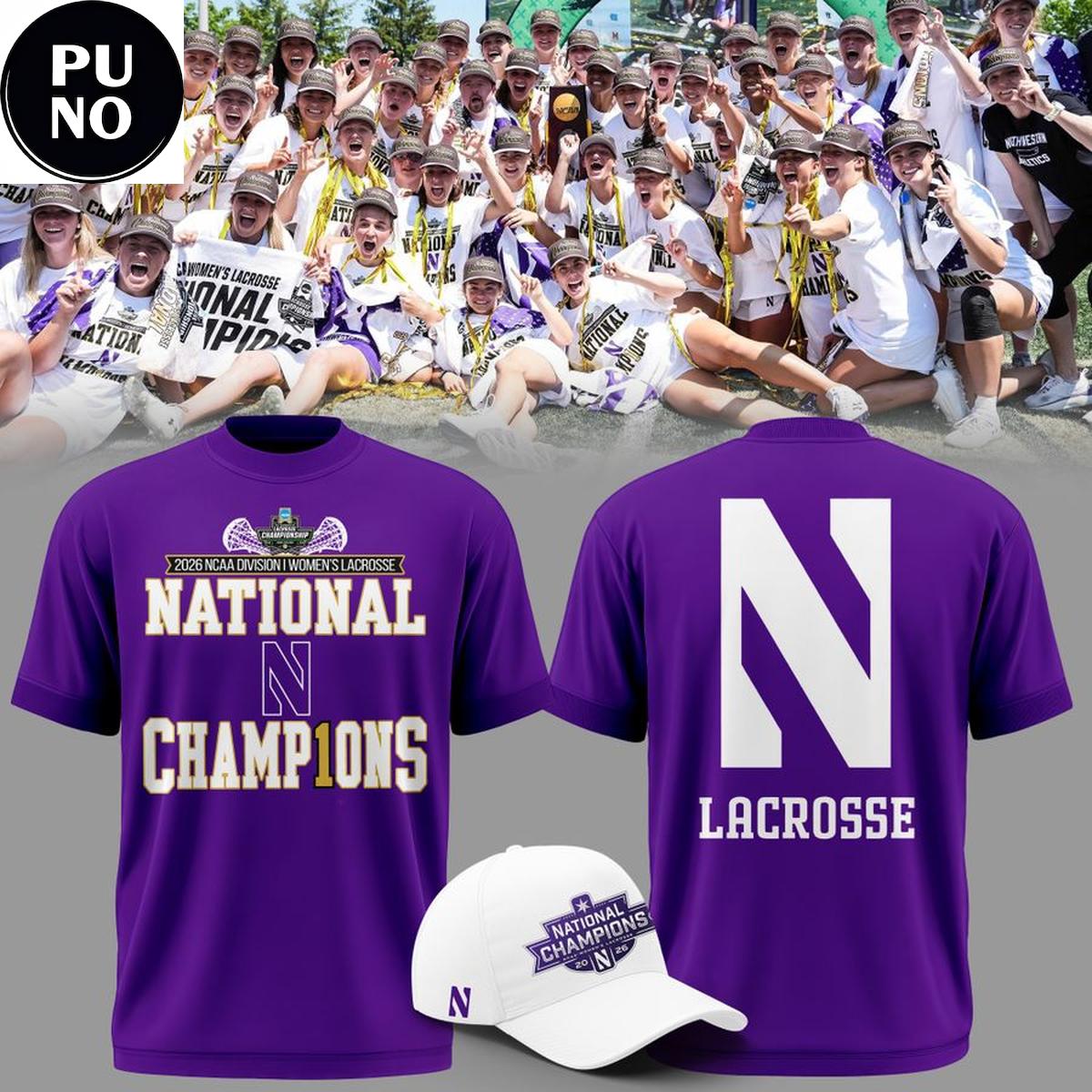 Northwestern Wildcats 2026 NCAA Women’s Lacrosse National Champions T-shirt