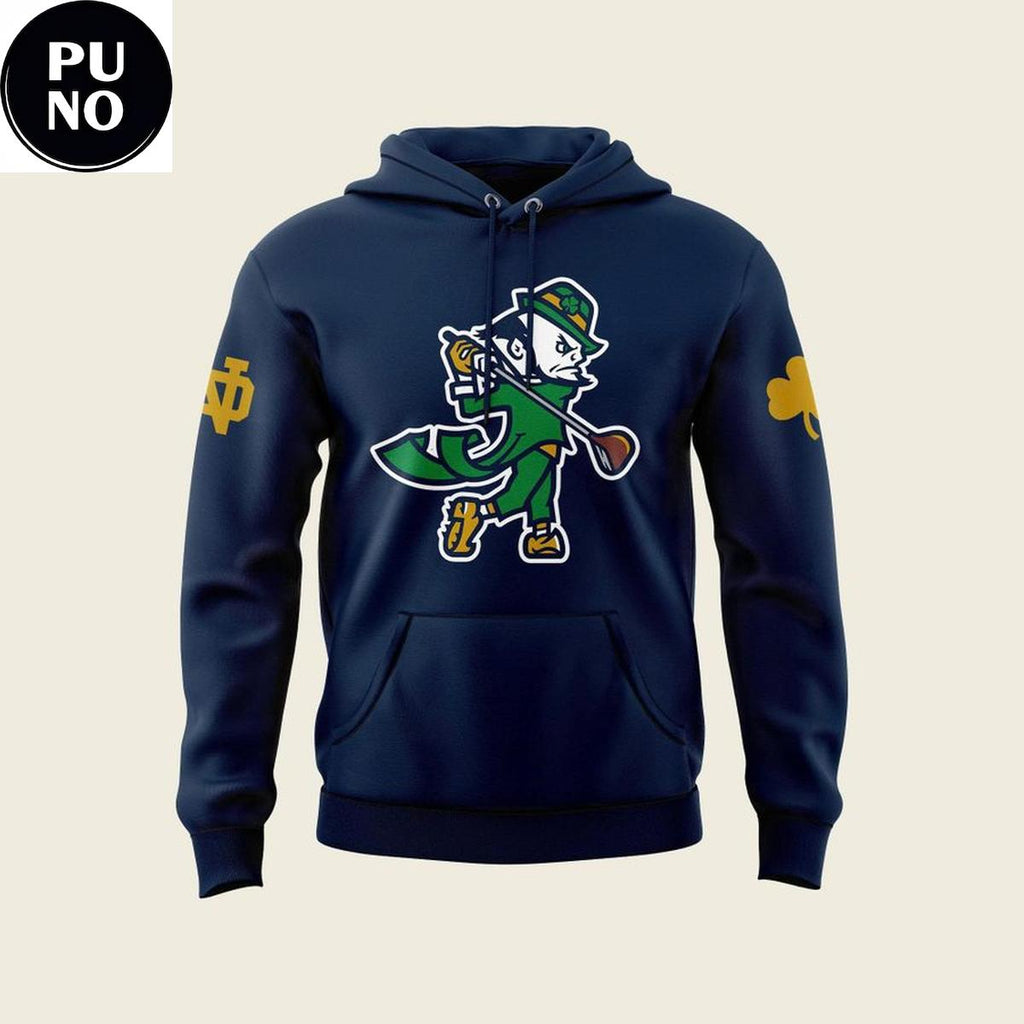Notre Dame Fighting Irish 2026 Men’s Golf Leprechaun Hoodie T-Shirt