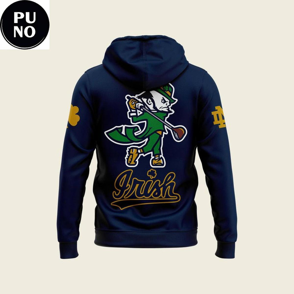 Notre Dame Fighting Irish 2026 Men’s Golf Leprechaun Hoodie T-Shirt