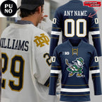 Notre Dame Fighting Irish Leprechaun Personalized Hockey Jersey