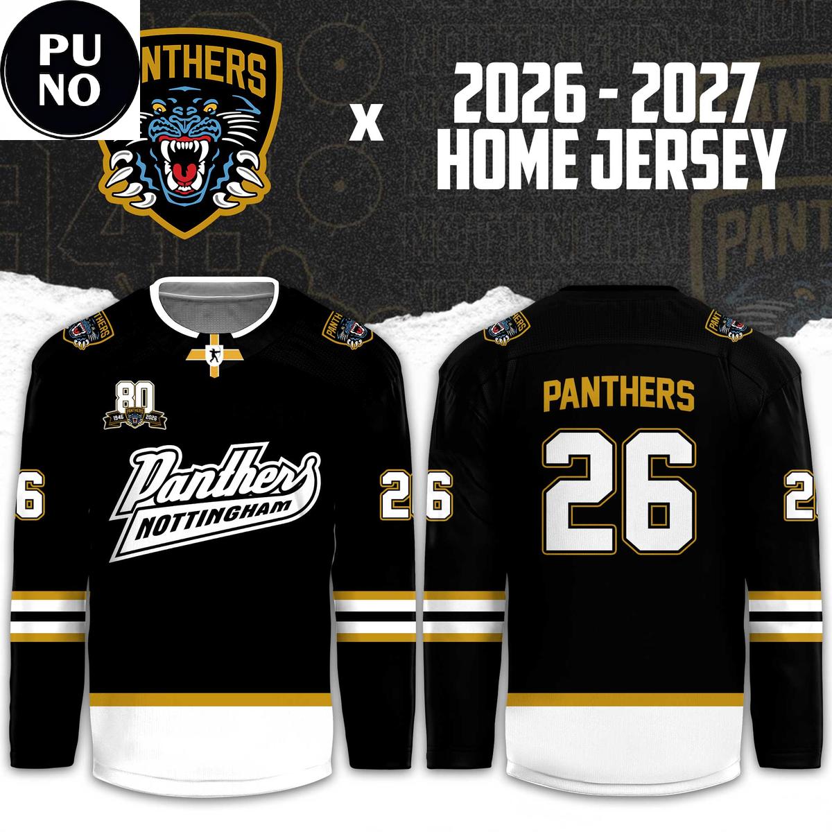 Nottingham Panthers 2026-2027 New Season Personalized Hockey Jersey