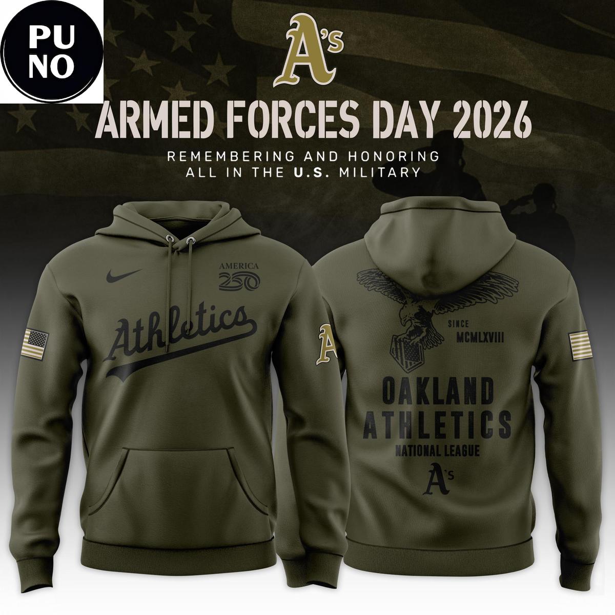 Oakland Athletics Armed Forces Day 2026 Hoodie T-Shirt