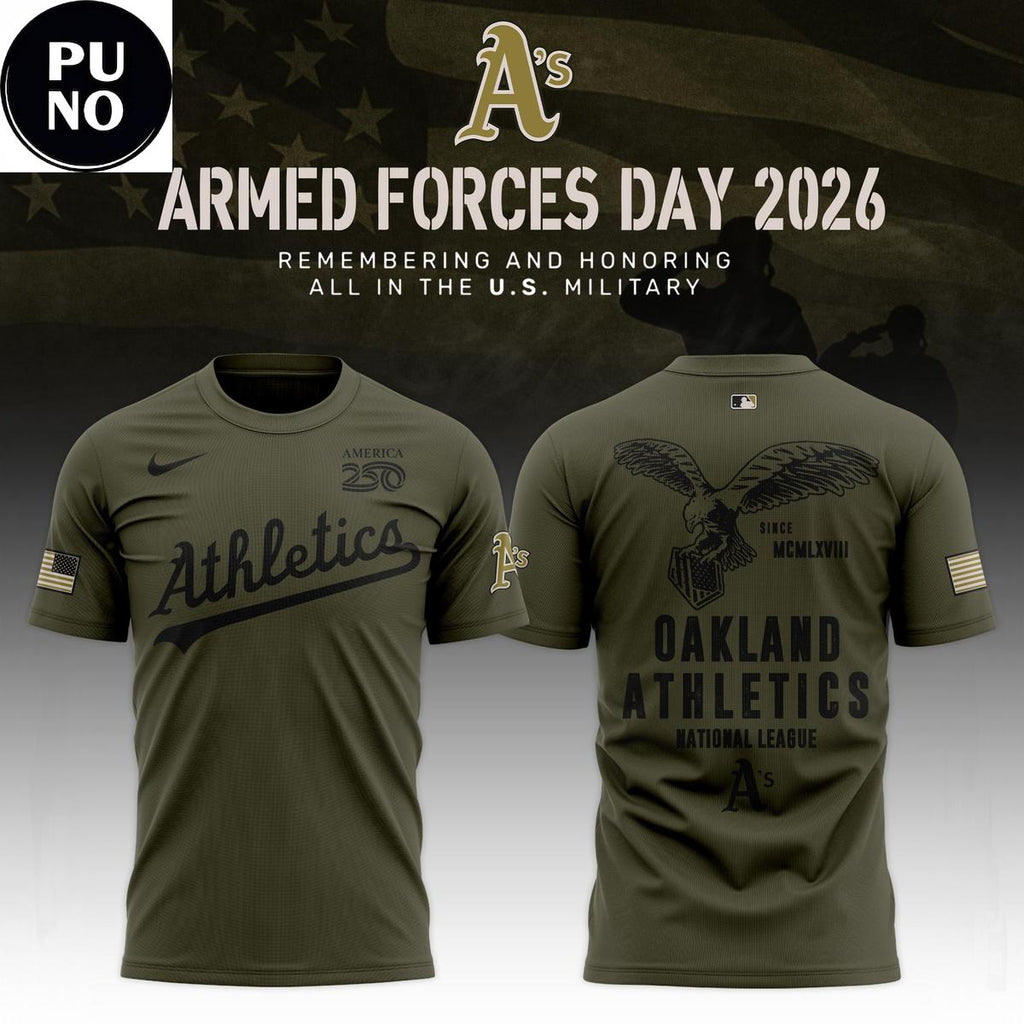 Oakland Athletics Armed Forces Day 2026 Hoodie T-Shirt