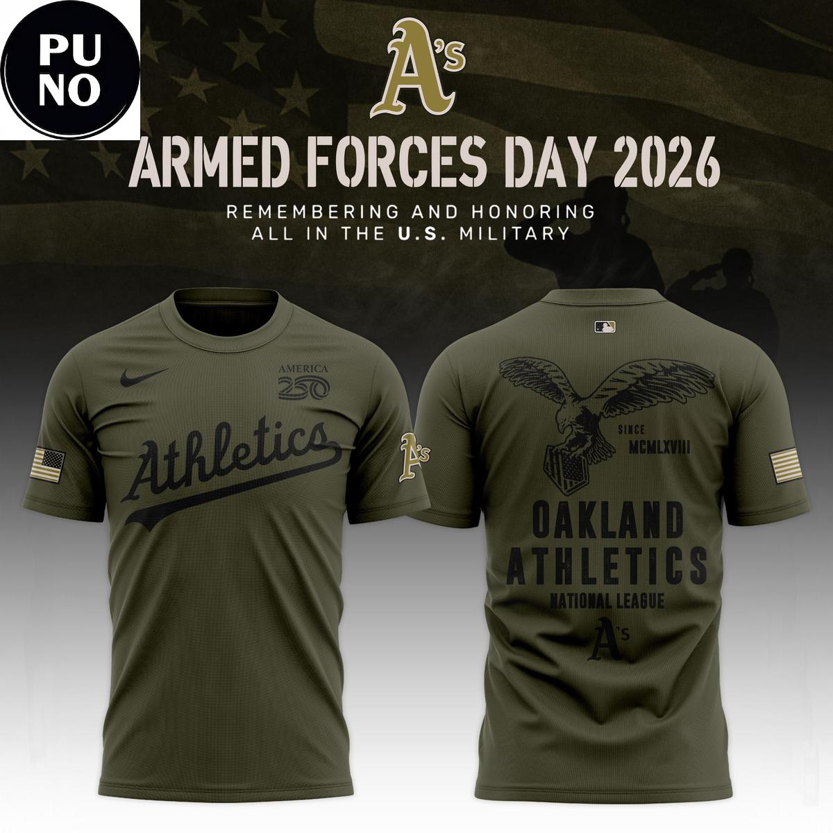 Oakland Athletics Armed Forces Day 2026 Hoodie T-Shirt