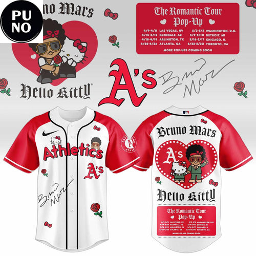 Oakland Athletics x Bruno Mars & Hello Kitty 2026 Baseball Jersey