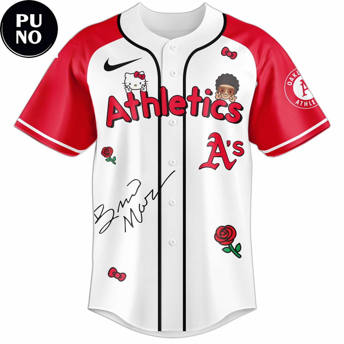 Oakland Athletics x Bruno Mars & Hello Kitty 2026 Baseball Jersey