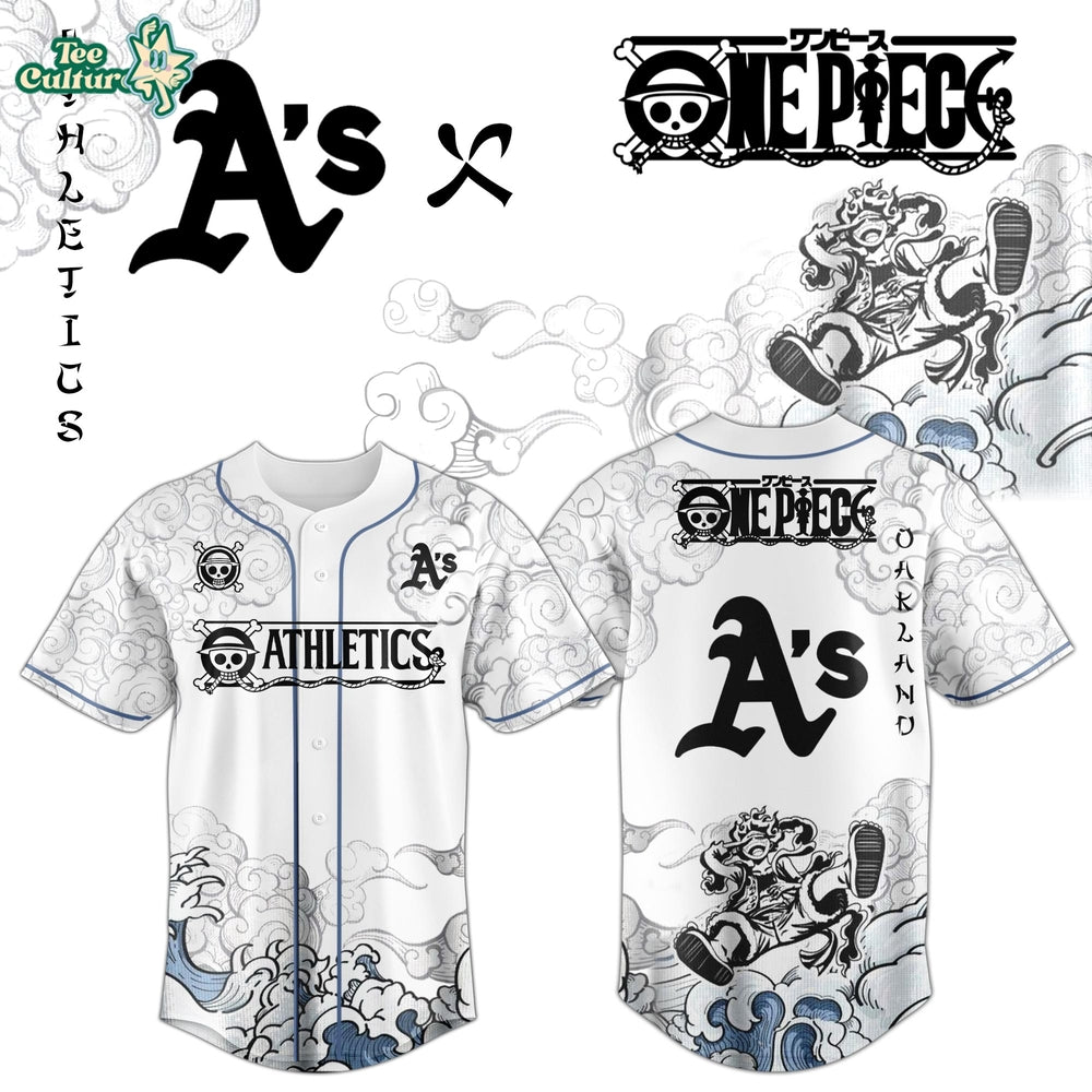 Oakland Athletics x One Piece Jersey 2026 Luffy Gear 5