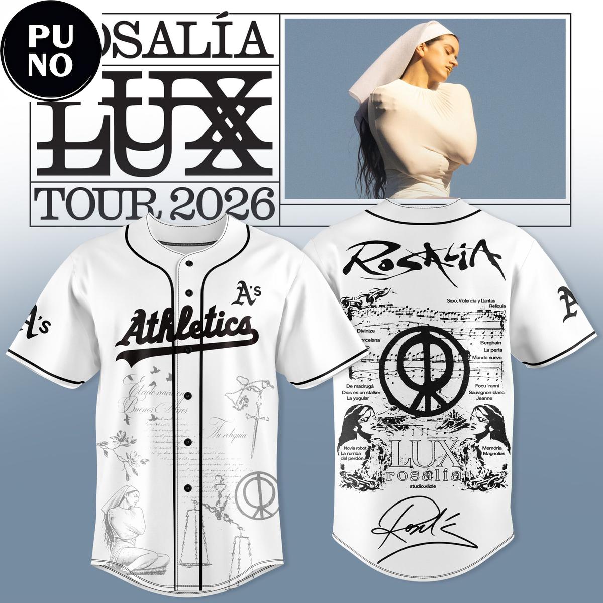 Oakland Athletics x Rosalía Lux Tour 2026 Baseball Jersey