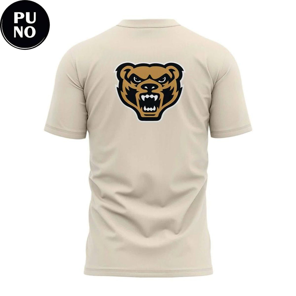 Oakland Golden Grizzlies Retro Mascot 2026 Beige Hoodie T-Shirt