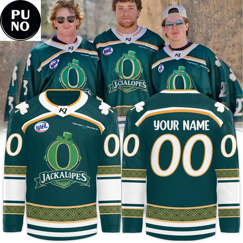 Odessa Jackalopes St. Patrick’s Day 2026 Personalized Hockey Jersey